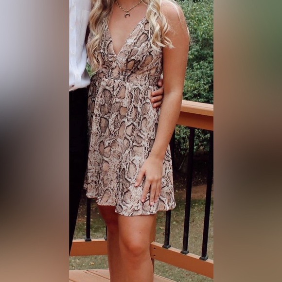 Snake Skin Printed Dress - Picture 3 of 4